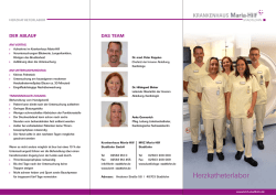 Herzkatheterlabor Infobroschüre - Krankenhaus Maria Hilf Stadtlohn