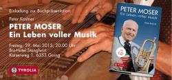 Peter Moser ein Leben voller Musik