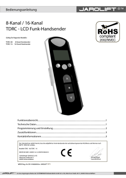 Jarolift Handsender TDRC 08 16