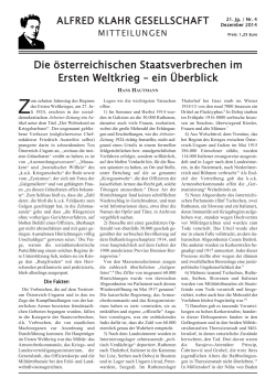 Mitteilungen der Alfred Klahr Gesellschaft, Nr. 4/2014, als pdf