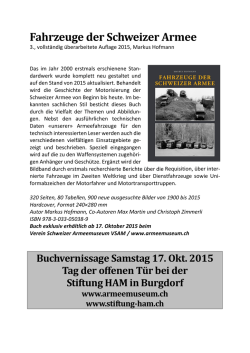 Info Fahrzeuge der Schweizer Armee 2015