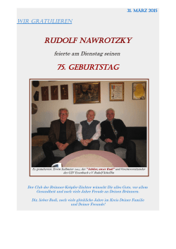 rudolf Nawrotzky 75. Geburtstag - Club der Brünner-Kröpfer