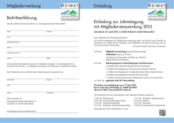 Heimatgem. Einladung JHV 2015