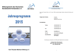 Jahresprogramm 2015 - Karl-Theodor-Molinari