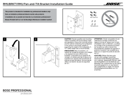 RMUBRKT1 RMU Pan-and-Tilt Bracket Installation Guide