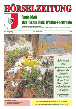 Amtsblatt der Gemeinde Wutha