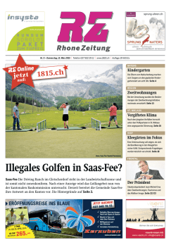 Illegales Golfen in Saas-Fee?