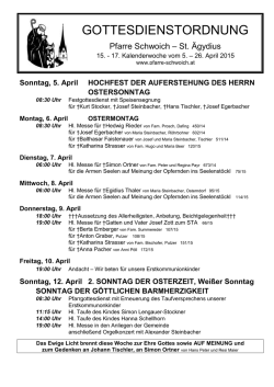 GOTTESDIENSTORDNUNG