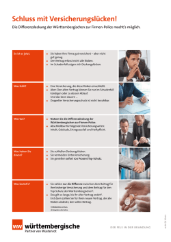 Differenzdeckung - wuerttembergische Makler Vertrieb