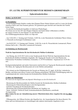 Ephoralrundschreiben 01/2015 - Kirchenbezirk Meißen