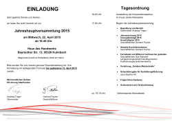 Jahreshauptversammlung 2015 - Kfz