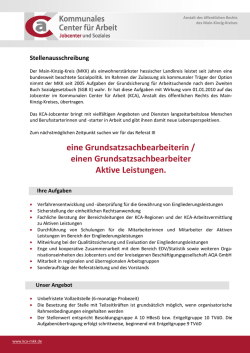 Grundsatzsachbearbeiter/in Aktive Leistung