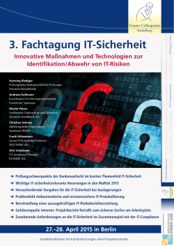 3. Fachtagung IT-Sicherheit - Finanz Colloquium Heidelberg