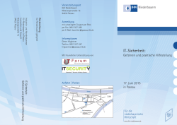 IT-Sicherheit: - IT-Forum Niederbayern