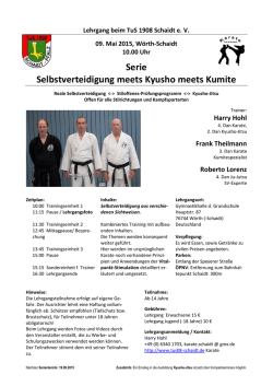 Serie Selbstverteidigung meets Kyusho meets Kumite