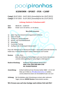 Sommer-Camp - poolpiranhas.at