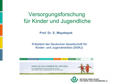 Vortrag Prof. Mayatepek