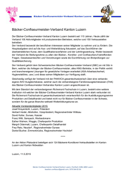 B&auml;cker-Confiseurmeister-Verband Kanton Luzern