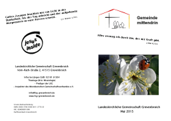 Landeskirchliche Gemeinschaft Grevenbroich Mai 2015