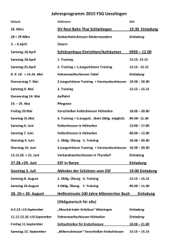 Jahresprogramm komplet 2015 FSG Uesslingen