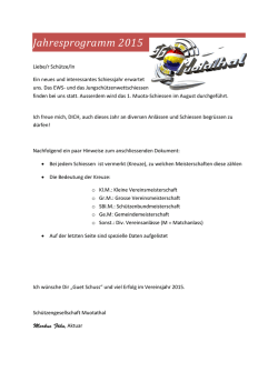 Jahresprogramm 2015 - SG