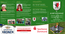 Kontakt Informationen & Programm 1. Vosrsitzende