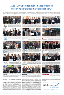 Die TOP-Unternehmen in Niederbayern