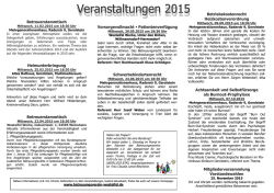 Jahres&uuml;bersicht 2015 - Betreuungsverein Westeifel
