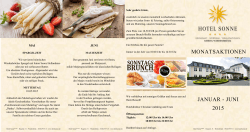 JANUAR - JUNI 2015 MONATSAKTIONEN