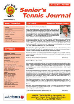 Journal 1/2015 - Senior Tennis Swiss