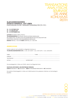 seminarbeschreibung als pdf zum - TA-Kohlhaas