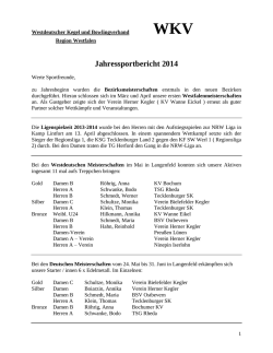 Jahressportbericht 2014