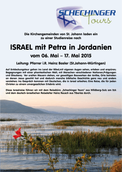 ISRAEL mit Petra in Jordanien - cvjm