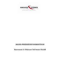 basis-presseinformation - Ramsauer & Stürmer Software GmbH