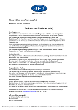 (Anforderungsprofil Technischer Einkäufer m_w)