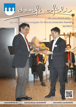 das offizielle Monatsmagazin f&uuml;r Meisterschwanden