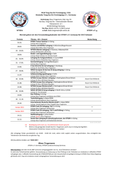Termine 2015 - Deutsche Tang Soo Do Vereinigung eV