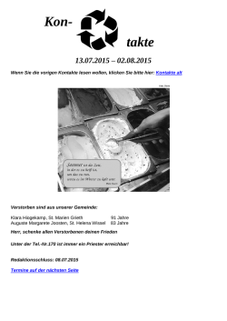 Kontakte alt - Pfarrgemeinde St. Clemens in Kalkar