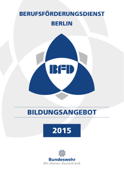 Interne Maßnahmen BFD Berlin 2015 - Personal