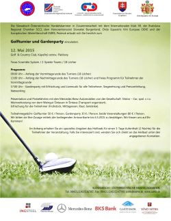 Golfturnier und Gardenparty einzuladen. 12. Mai 2015