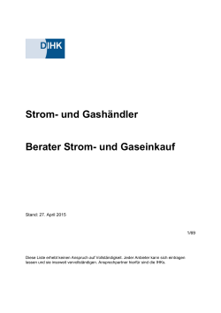 Strom- und Gashändler Berater Strom