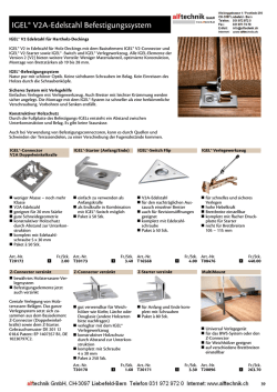 IGEL&reg; V2A-Edelstahl Befestigungssystem