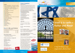 Reiseprospekt 2015 - Evangeliumsdienst für Israel eV