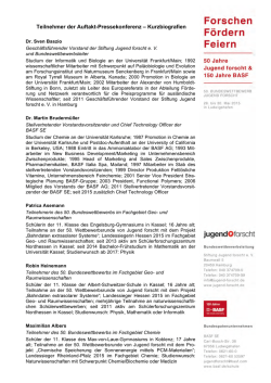 Teilnehmer der Auftakt-Pressekonferenz