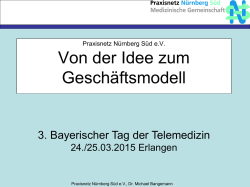 Dr. med. Michael Bangemann - 3. Bayerischen Tag der Telemedizin