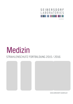 Strahlenschutz Fortbildung Medizin 2015 / 2016