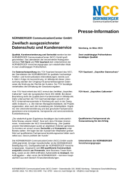 PIN NCC_TÜV_2015_korrWü - NÜRNBERGER Versicherungsgruppe