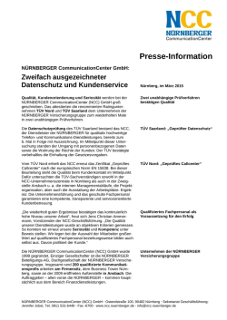 PIN NCC_TÜV_2015_korrWü - NÜRNBERGER Versicherungsgruppe