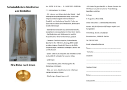Selbsterlebnis in Meditation und Gestalten Eine Reise nach Innen