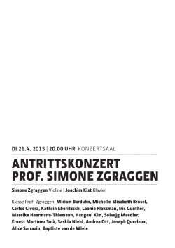 Programm - Hochschule für Musik Freiburg